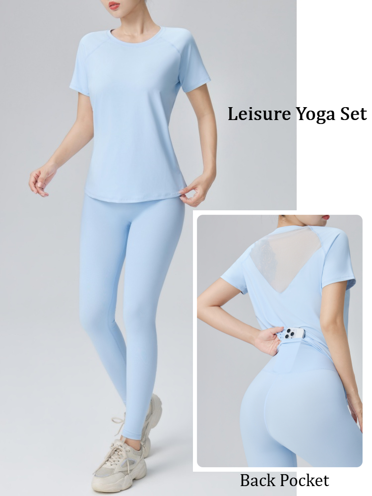 Yoga Daily Fitness - Günlük Rahat Kısa Kollu Yoga Pantolon
