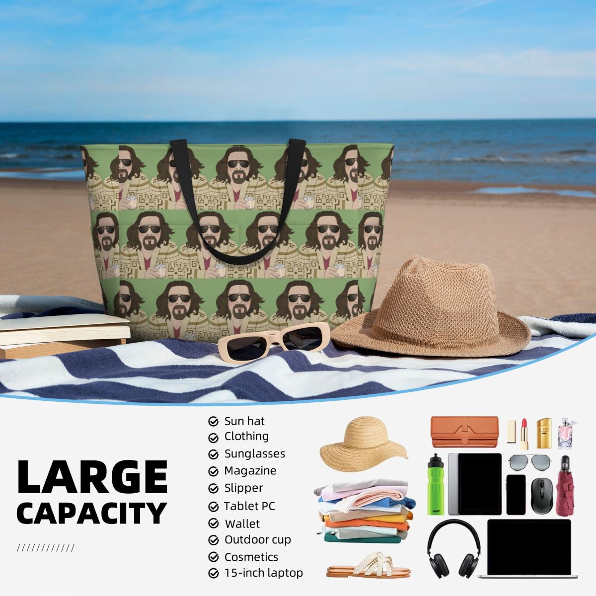 The Dude-The Big Lebowski Plaj - Yoga Fitness Dude incelemesi ve fiyatı